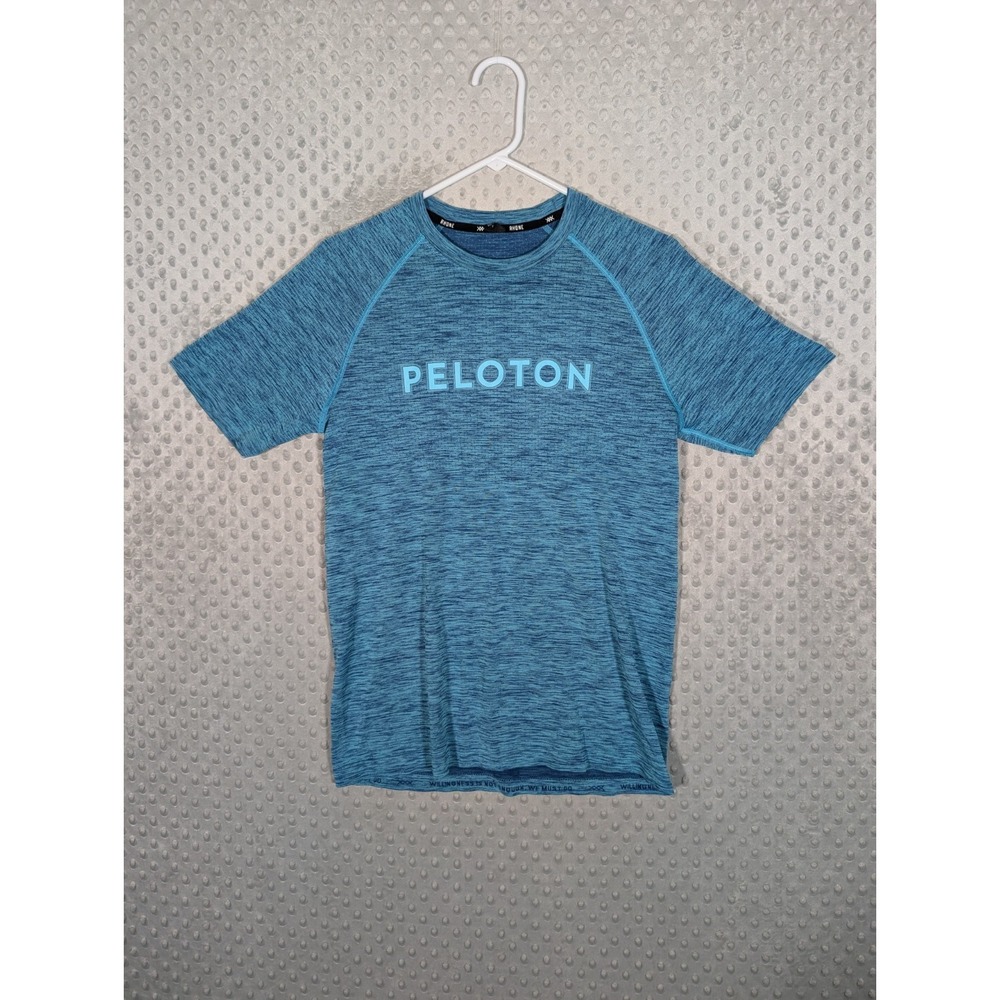 Rhone x Peloton Shirt Men's Small Cycling‎ Gym Reign Tee Athletic Heathered Blue